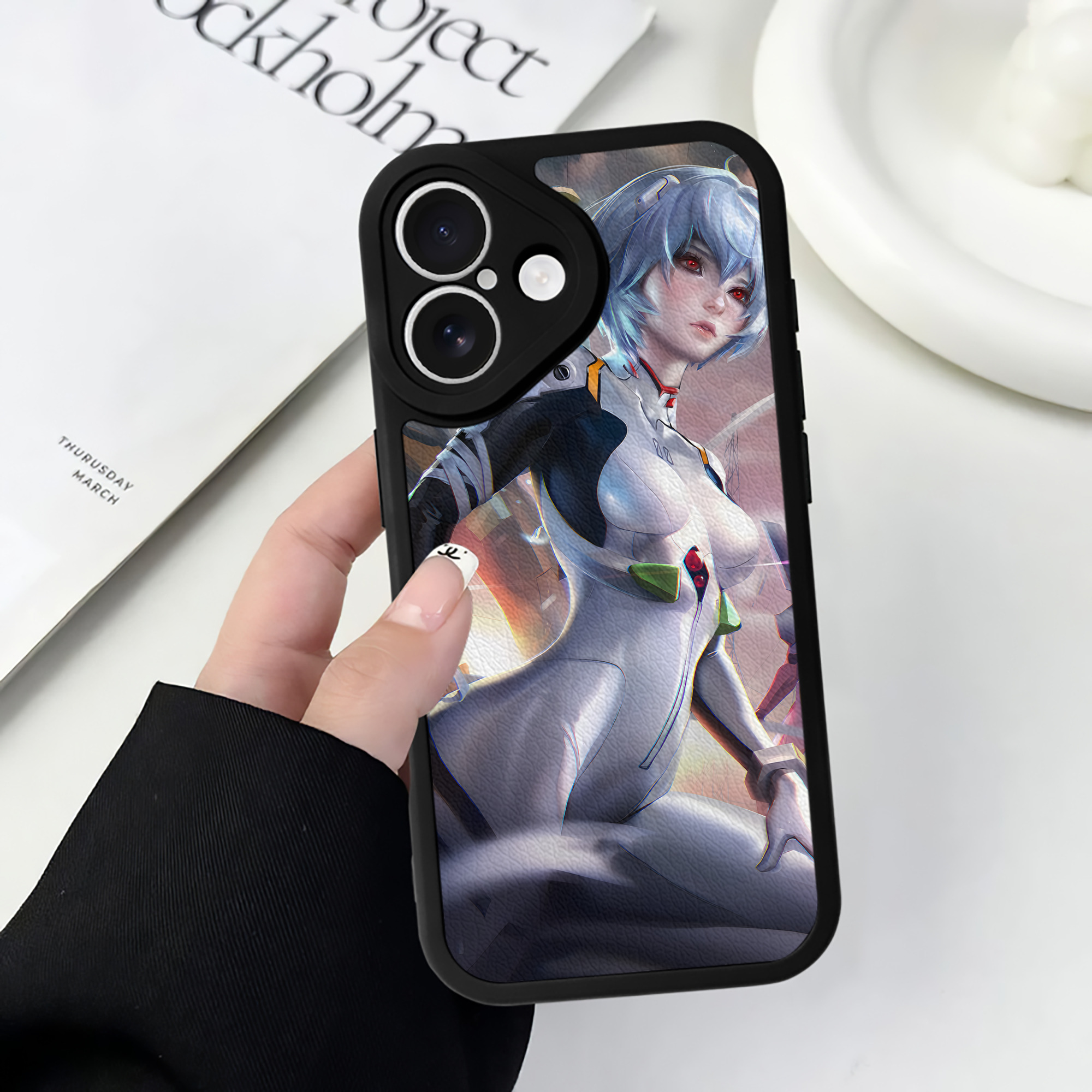 （画像用） EVA 新世紀エヴァンゲリオン 【iPhone 16シリーズ対応】シリコンスマホケース（レザー調） 材質：シリコン